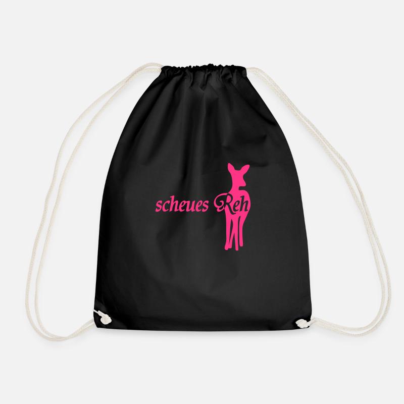 scheues_reh - Drawstring Bag - black