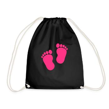 Baby Girl - Drawstring Bag - black - Front