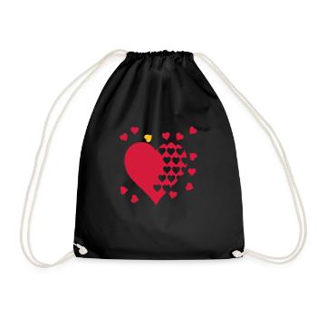 Cœur - Sac de sport léger - noir - Devant