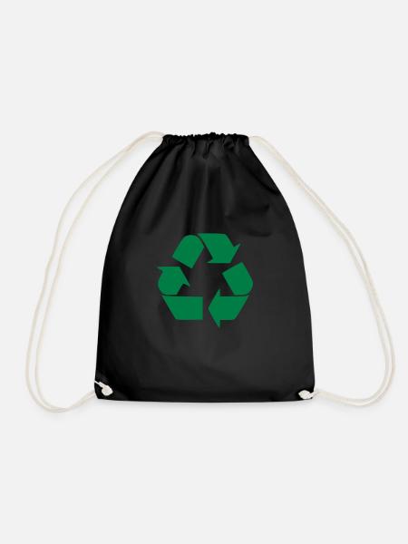 recycling - Turnbeutel - Schwarz