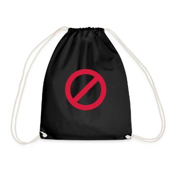 Prohibition sign - Drawstring Bag - black - Front
