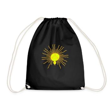 Yoga Sonnengruß Meditation - Turnbeutel - Schwarz - Vorne