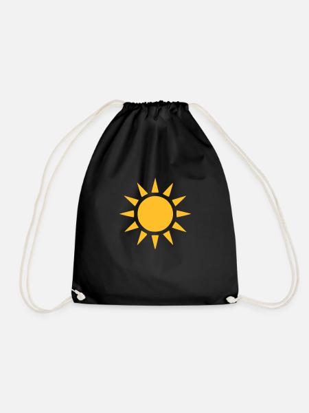 sonne - Turnbeutel - Schwarz