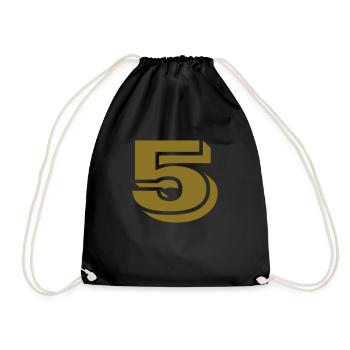 5 - Turnbeutel - Schwarz - Vorne
