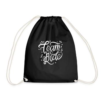 Team Bride en blanc pour votre enterrement de vie de garçon - Sac de sport léger - noir - Devant