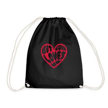 Bitcoin Loves Me - Drawstring Bag - black - Front