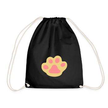 Chat patte chat patte gelée haricots - Sac de sport léger - noir - Devant