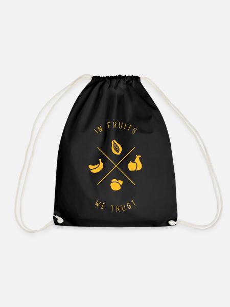In fruits we trust - Turnbeutel - Schwarz