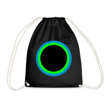 Circle - Drawstring Bag - black - Front