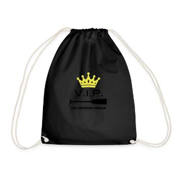 VIP Very Important Paddler Drachenboot Kanu 2c - Turnbeutel - Schwarz - Vorne