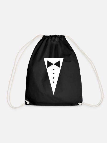 Fliege cool hemd Chic witzig style - Turnbeutel - Schwarz