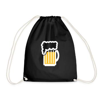 Beer gift birthday graduation - Drawstring Bag - black - Front