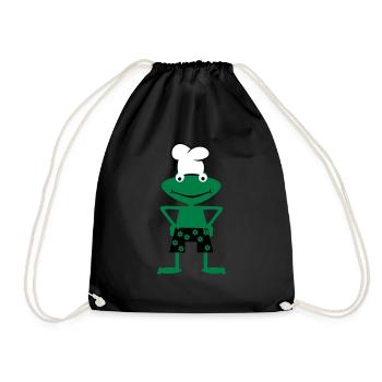 Cooking frog - Turnbeutel - Schwarz - Vorne