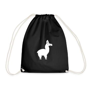 Idée de cadeau d'amour de lama silhouette alpaga animal - Sac de sport léger - noir - Devant