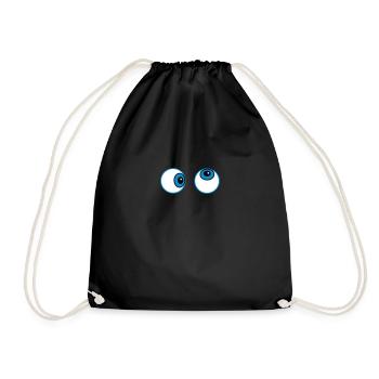 Eyes (d) - Drawstring Bag - black - Front