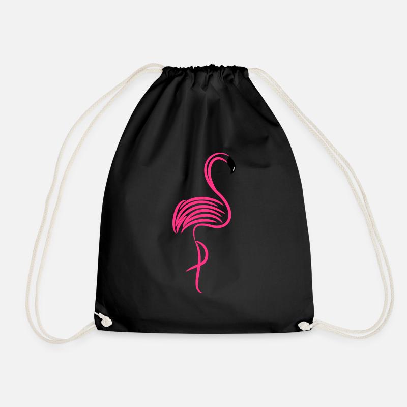 Flamingo Geschenk - Turnbeutel - Schwarz