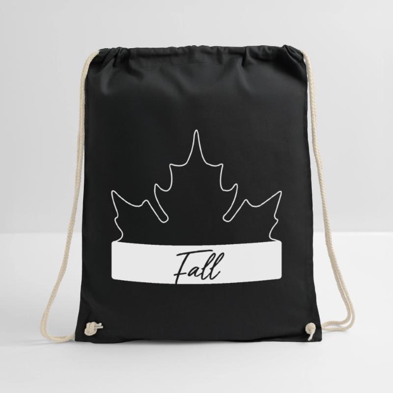 Welcome Fall mit Maple Leaf - schlichtes Design Turnbeutel