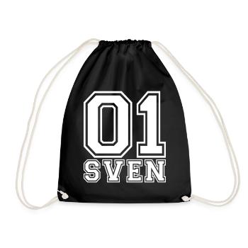 Sven - Name - Drawstring Bag - black - Front