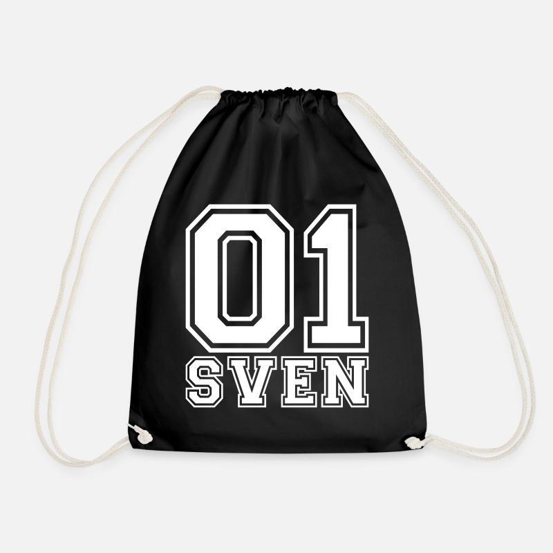 Sven - Name - Turnbeutel - Schwarz