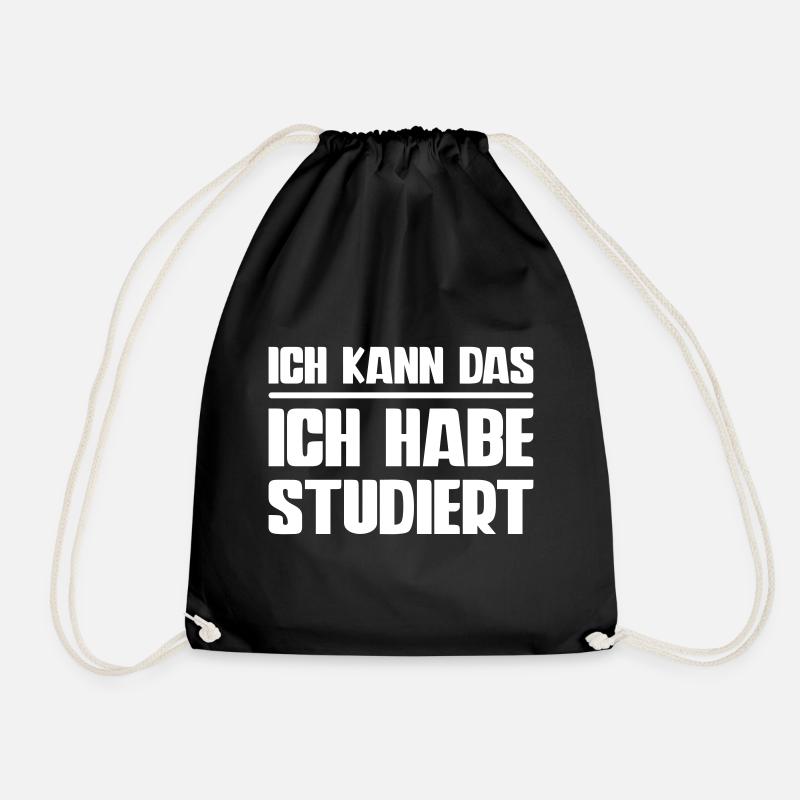 I can say that I have studied spruch text - Drawstring Bag - black