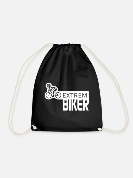 EXTREM BIKER Fahrradfahren - Turnbeutel - Schwarz