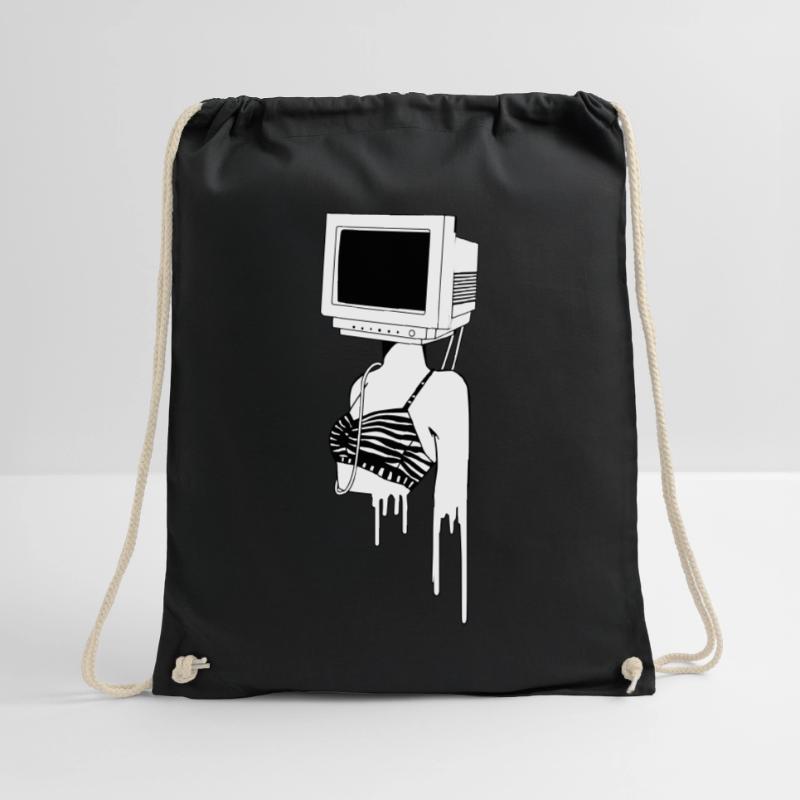 codershirt computer melting Drawstring Bag