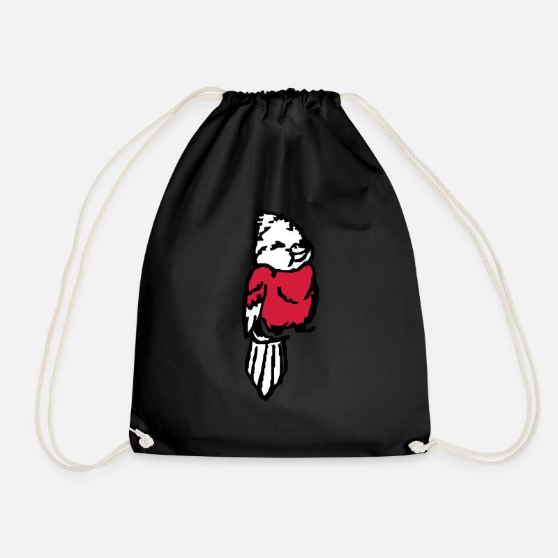 Bird - Drawstring Bag - black