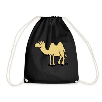 Kamel - Drawstring Bag - black - Front