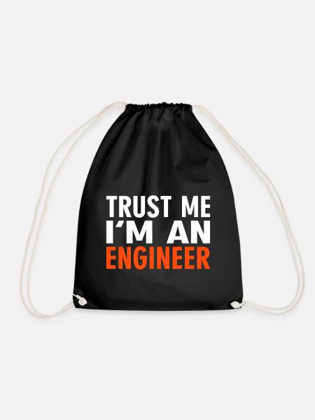 Trust me i'm an Engineer - Turnbeutel - Schwarz