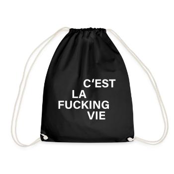C est la fucking vie - Turnbeutel - Schwarz - Vorne