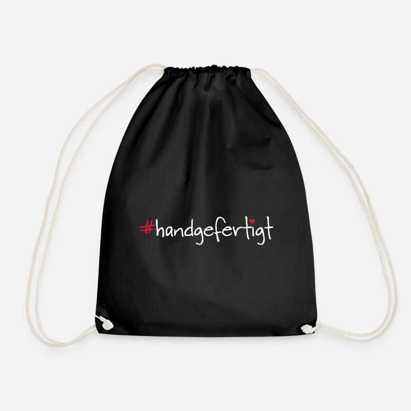 #handgefertigt - Turnbeutel - Schwarz