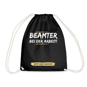 Der Schlafende Beamte - Turnbeutel - Schwarz - Vorne