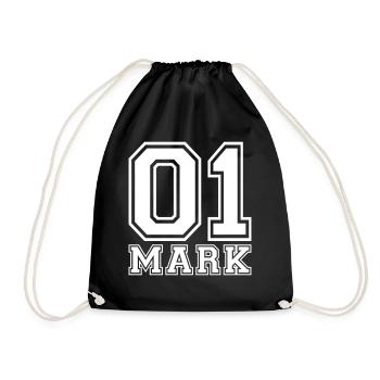 Mark - Name - Turnbeutel - Schwarz - Vorne