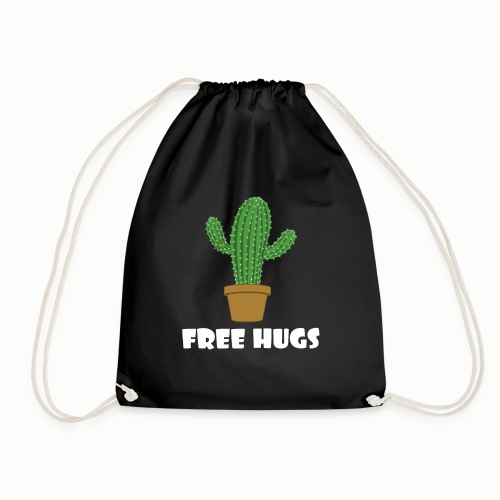 Free Hugs Cactus - Drawstring Bag