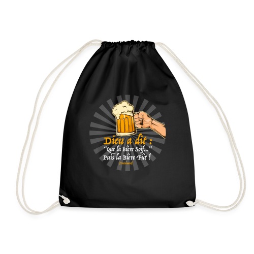 T-shirt beer - God said... - Drawstring Bag