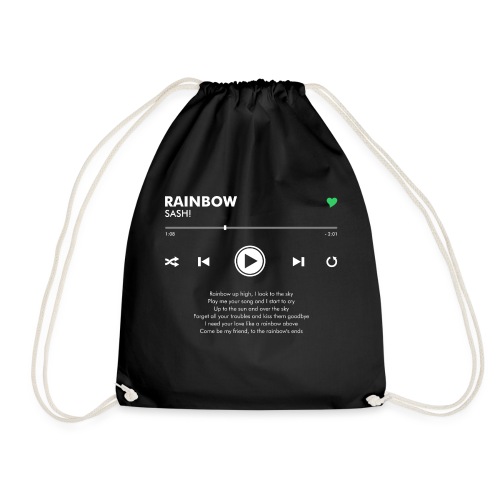 RAINBOW - Play Button & Lyrics - Drawstring Bag