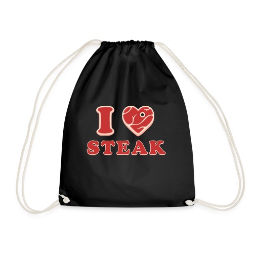 I love steak - Steak in Herzform Grillshirt - Barc - Turnbeutel