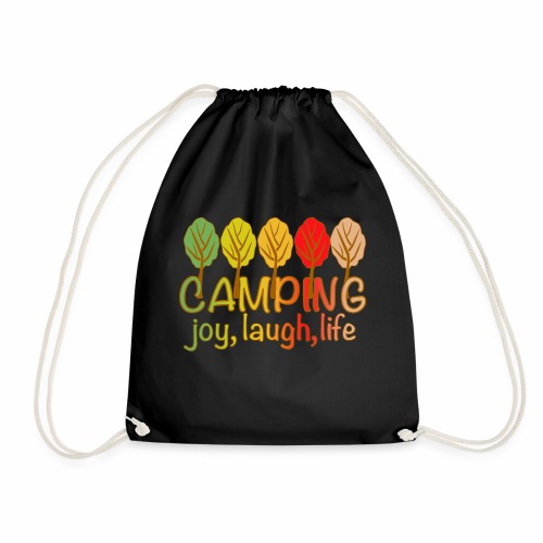 camping, joy, laugh, life - Turnbeutel