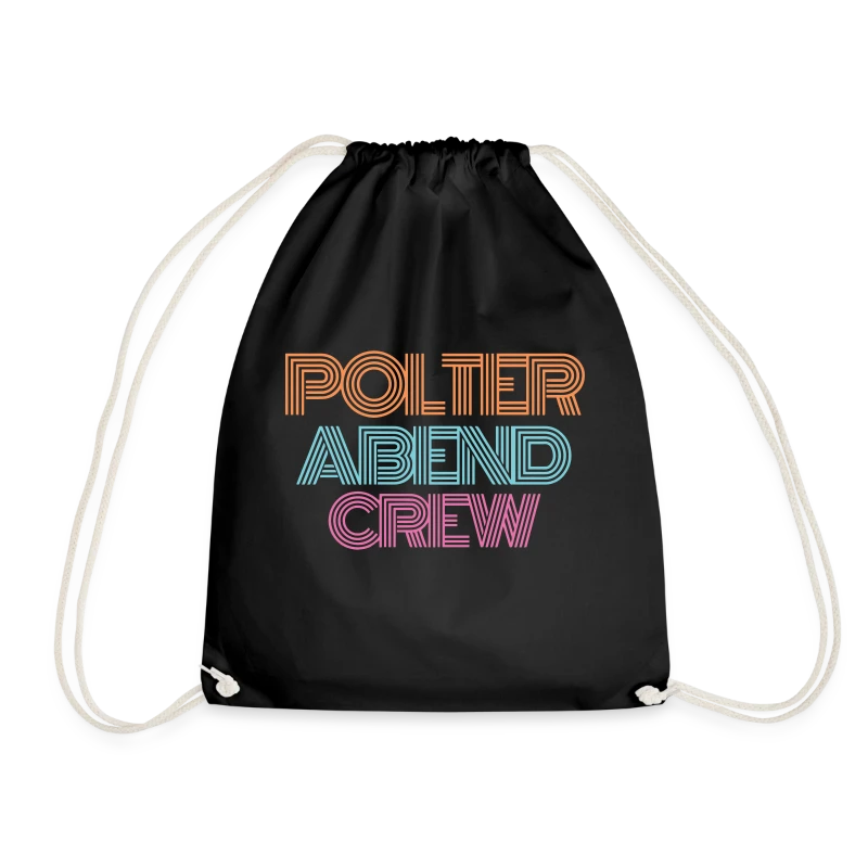 Polter Abend Crew - Typographie für Polterabend - Turnbeutel
