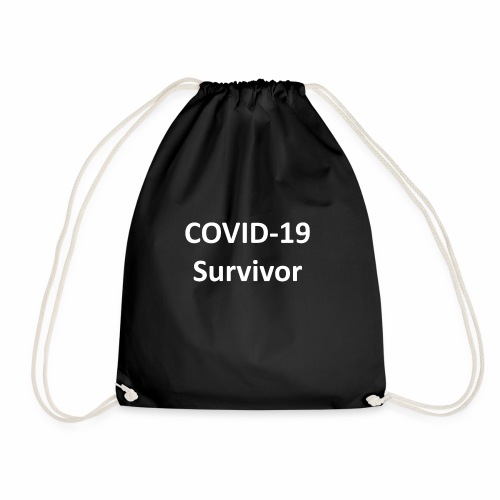 covid19 survivor white - Drawstring Bag