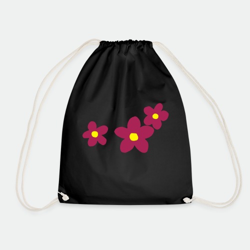 Three Flowers - Drawstring Bag