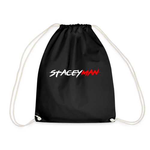 staceyman red design - Drawstring Bag
