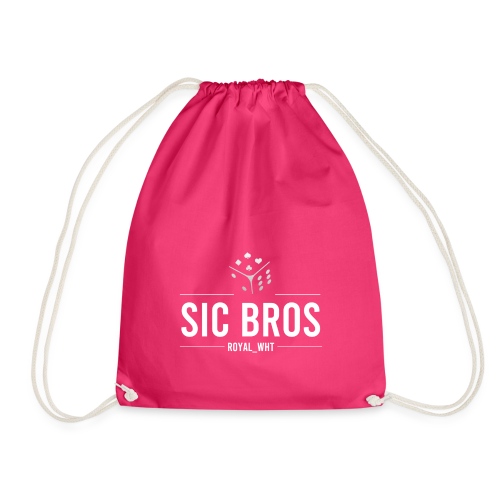 sicbros1 royal wht - Drawstring Bag