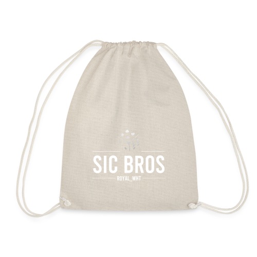 sicbros1 royal wht - Drawstring Bag