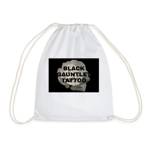 Black Gauntlet - White Rose - Drawstring Bag