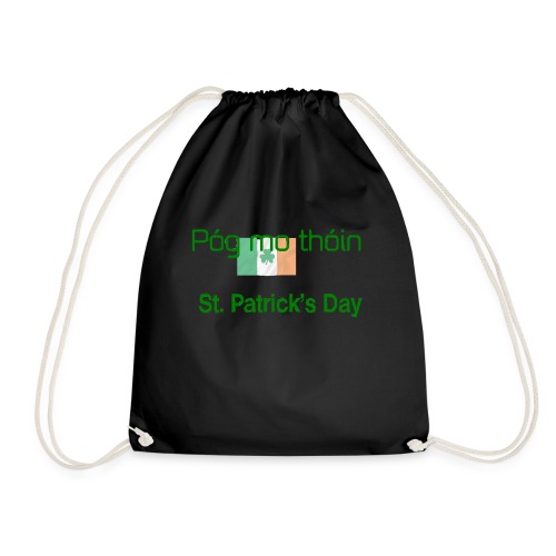 St Patricks day Pogmo Thoin - Kiss My Arse - Drawstring Bag