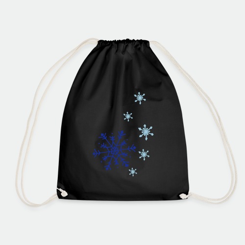 Snowflakes falling - Drawstring Bag