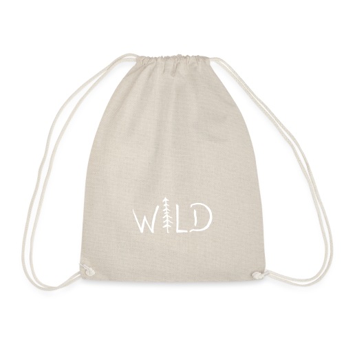 WILD | white / weiß - Drawstring Bag