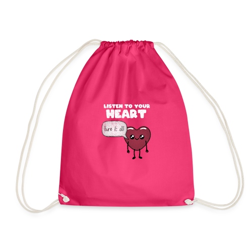 Listen to your heart - Drawstring Bag