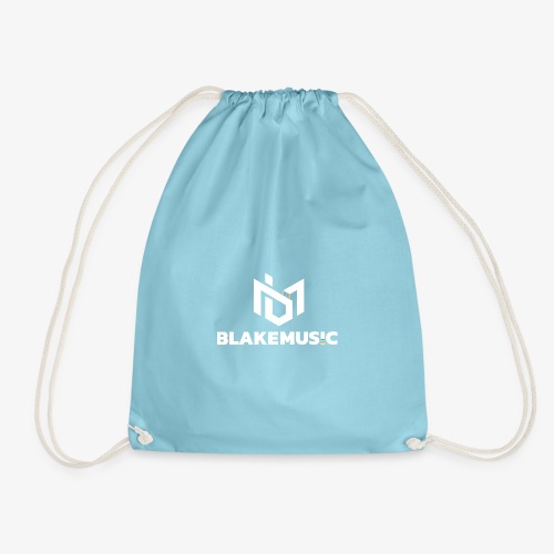 blAkeMusic Logo White - Drawstring Bag